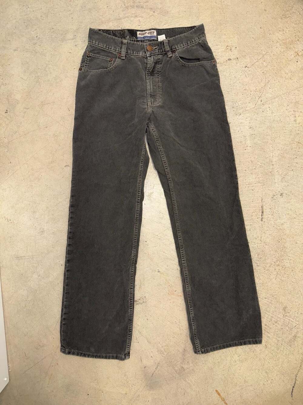 Vintage Old Navy Y2K Gray Corduroy Boot-Cut Pants 29x30